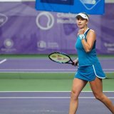 Belinda Bencic a dû s'incliner en huitièmes de finale à Hambourg KEYSTONE/dpa/Gregor Fischer